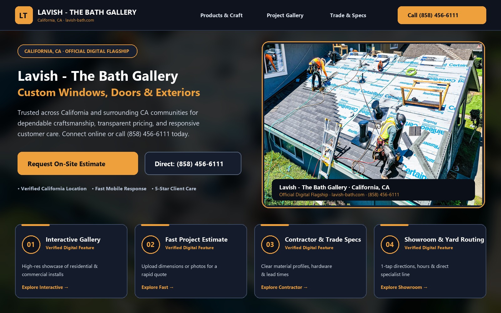 Proposed Lavish - The Bath Gallery homepage preview
